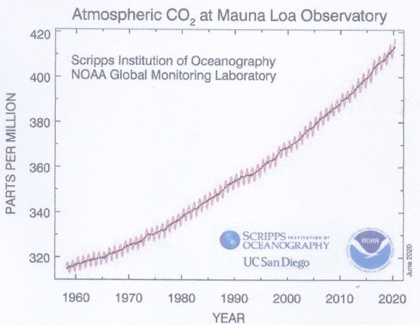 Anidride carbonica atmosferica negli anni