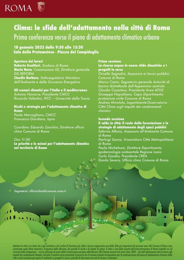 Convegno adattamento climatico Roma